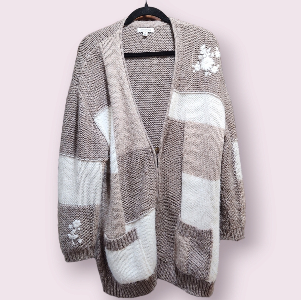 Johnny Was Hand Embroidered Patchwork Cardigan Al… - image 2